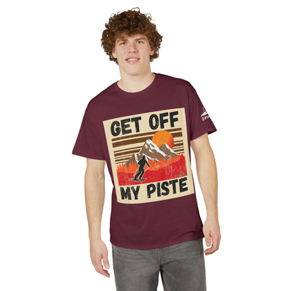 Get Off My Piste Ski T-Shirt — Retro Mountain Snowboard Graphic