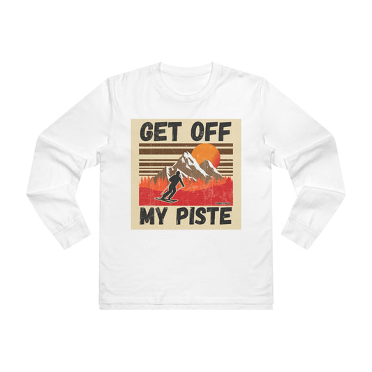Get Off My Piste Longsleeve Tee — Vintage Skiing Graphic Shirt