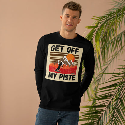 Get Off My Piste Longsleeve Tee — Vintage Skiing Graphic Shirt