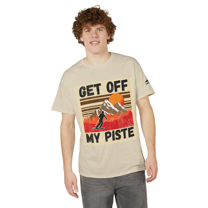 Get Off My Piste Ski T-Shirt — Retro Mountain Snowboard Graphic