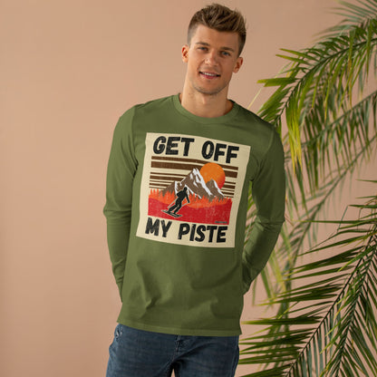 Get Off My Piste Longsleeve Tee — Vintage Skiing Graphic Shirt