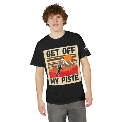 Get Off My Piste Ski T-Shirt — Retro Mountain Snowboard Graphic