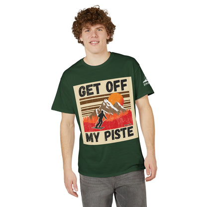 Get Off My Piste Ski T-Shirt — Retro Mountain Snowboard Graphic
