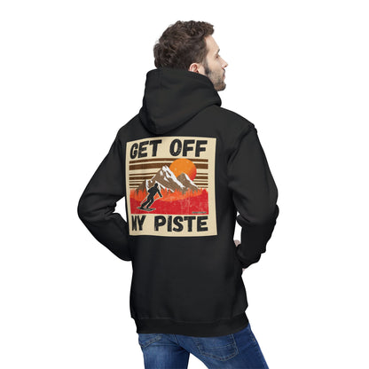Ski Hoodie — "Get Off My Piste" Retro Skiing Pullover