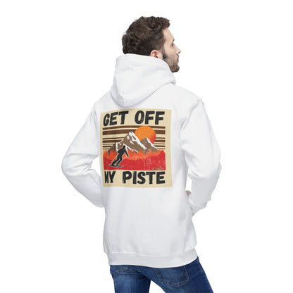 Ski Hoodie — "Get Off My Piste" Retro Skiing Pullover