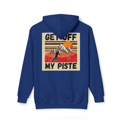 Ski Hoodie — "Get Off My Piste" Retro Skiing Pullover