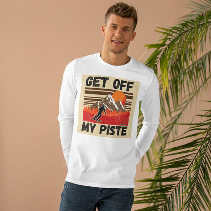 Get Off My Piste Longsleeve Tee — Vintage Skiing Graphic Shirt