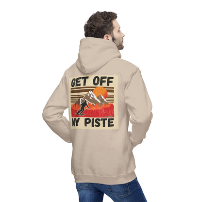 Ski Hoodie — "Get Off My Piste" Retro Skiing Pullover