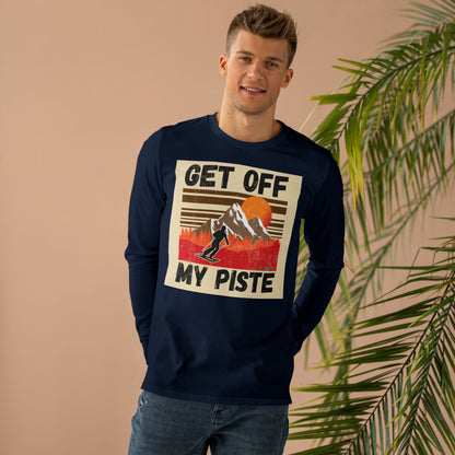 Get Off My Piste Longsleeve Tee — Vintage Skiing Graphic Shirt
