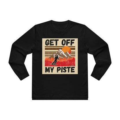 Get Off My Piste Longsleeve Tee — Vintage Skiing Graphic Shirt